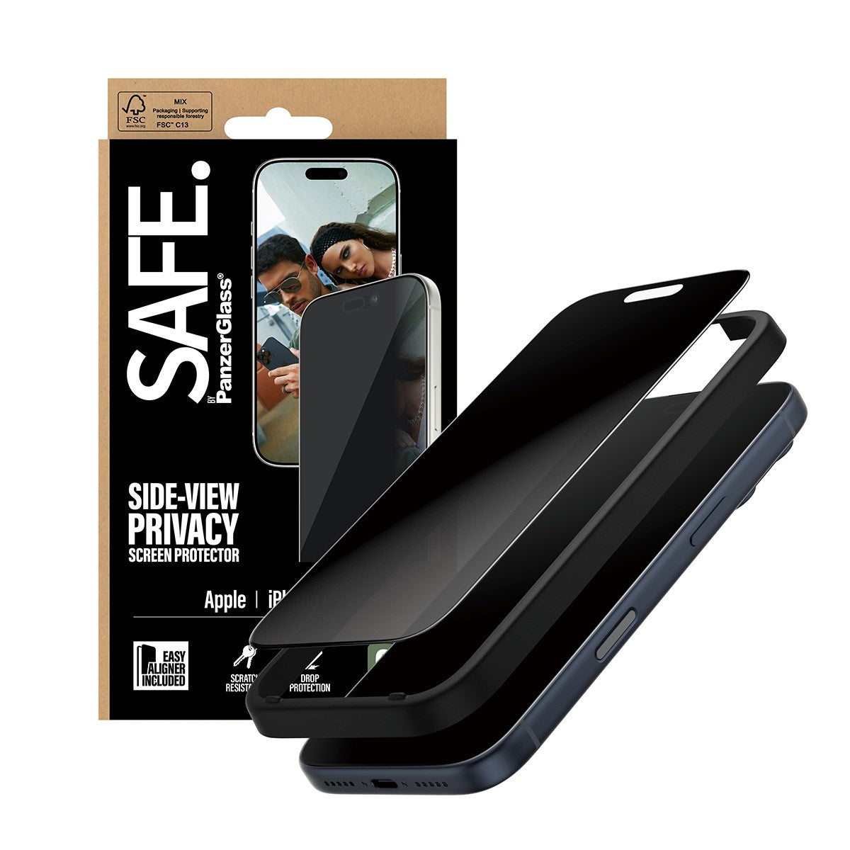 SAFE. by PanzerGlass® Privacy Displayschutz iPhone 17 Pro | Ultra-Wide Fit m. EasyAligner