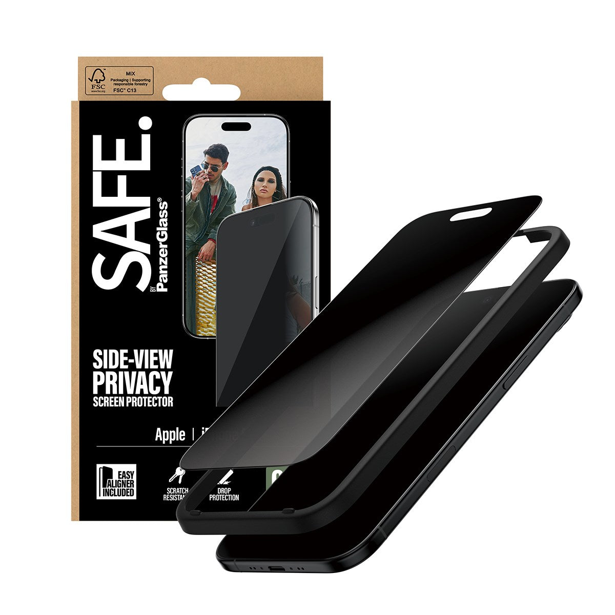 SAFE. by PanzerGlass® Privacy Displayschutz iPhone Air | Ultra-Wide Fit m. EasyAligner