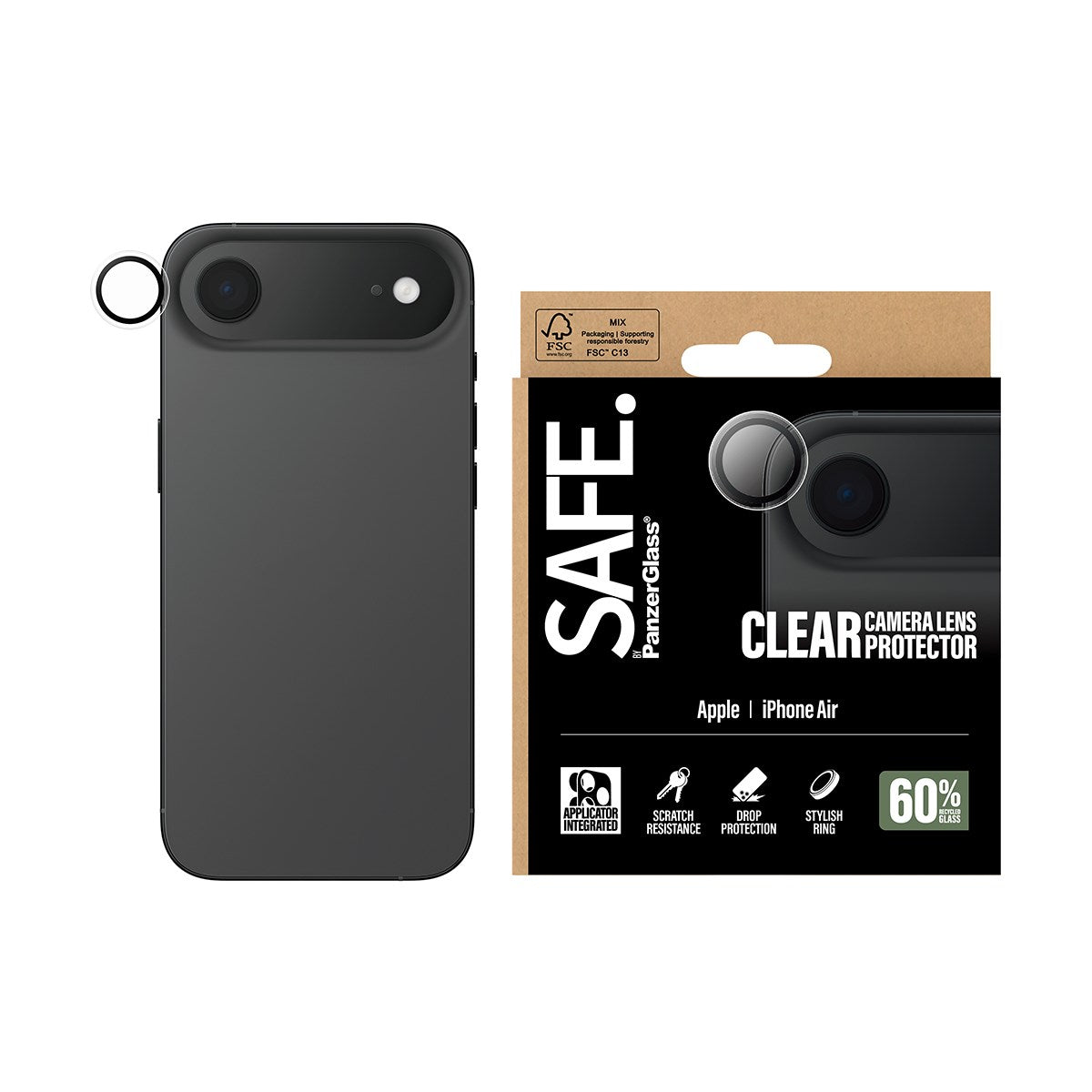 SAFE. by PanzerGlass® Kameraschutz Transparent iPhone Air