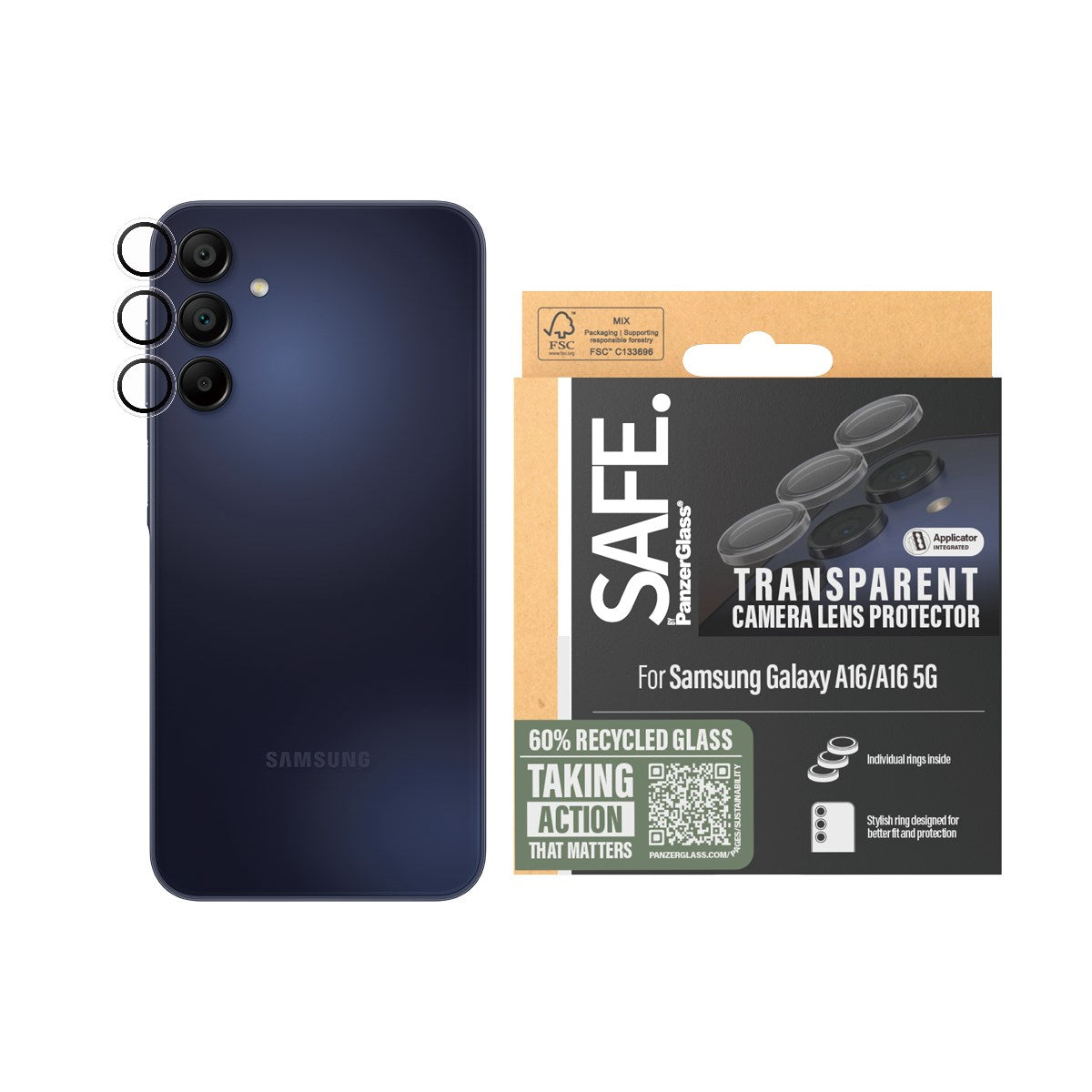 SAFE. by PanzerGlass® Kameraschutz Transparent Samsung Galaxy A16 4G | A16 5G