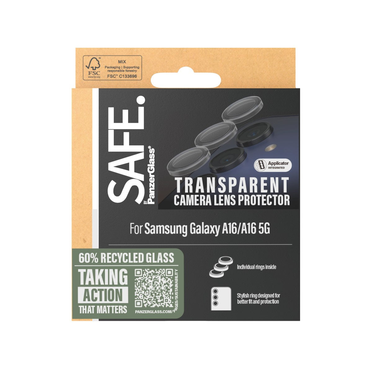 SAFE. by PanzerGlass® Kameraschutz Transparent Samsung Galaxy A16 4G | A16 5G