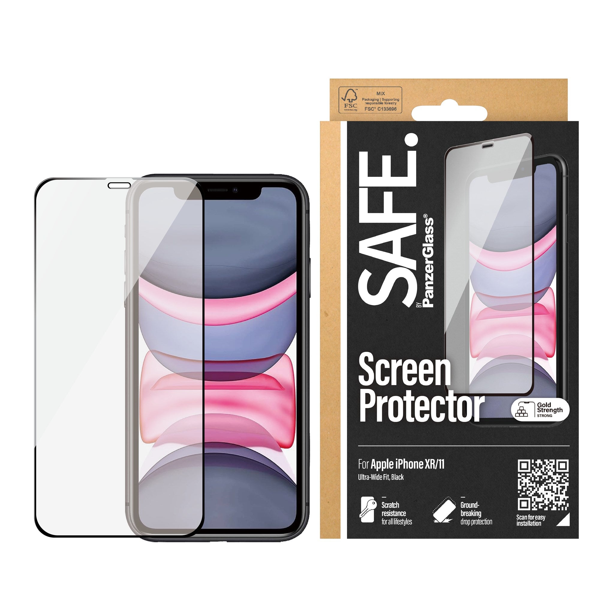 SAFE. by PanzerGlass® Displayschutzglas iPhone 11 | XR | Edge-to-Edge