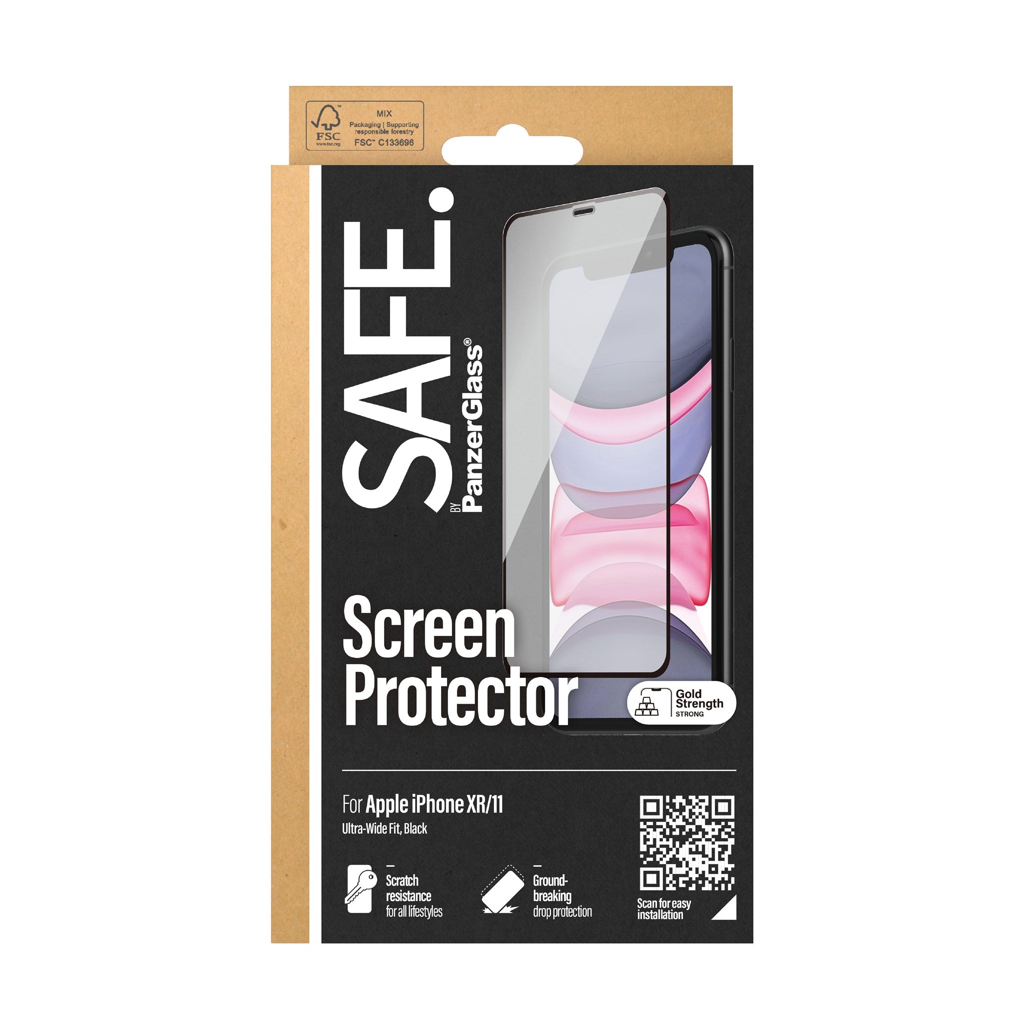 SAFE. by PanzerGlass® Displayschutzglas iPhone 11 | XR | Edge-to-Edge
