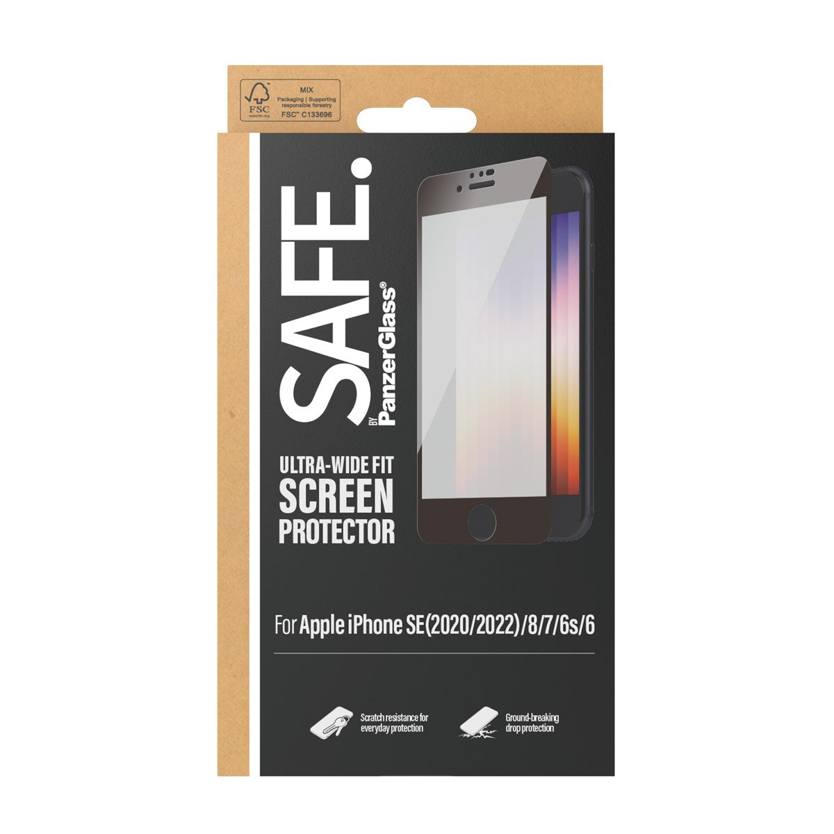SAFE. by PanzerGlass® Displayschutzglas iPhone 8 | 7  | 6 | 6s | SE (2020/2022) | Edge-to-Edge