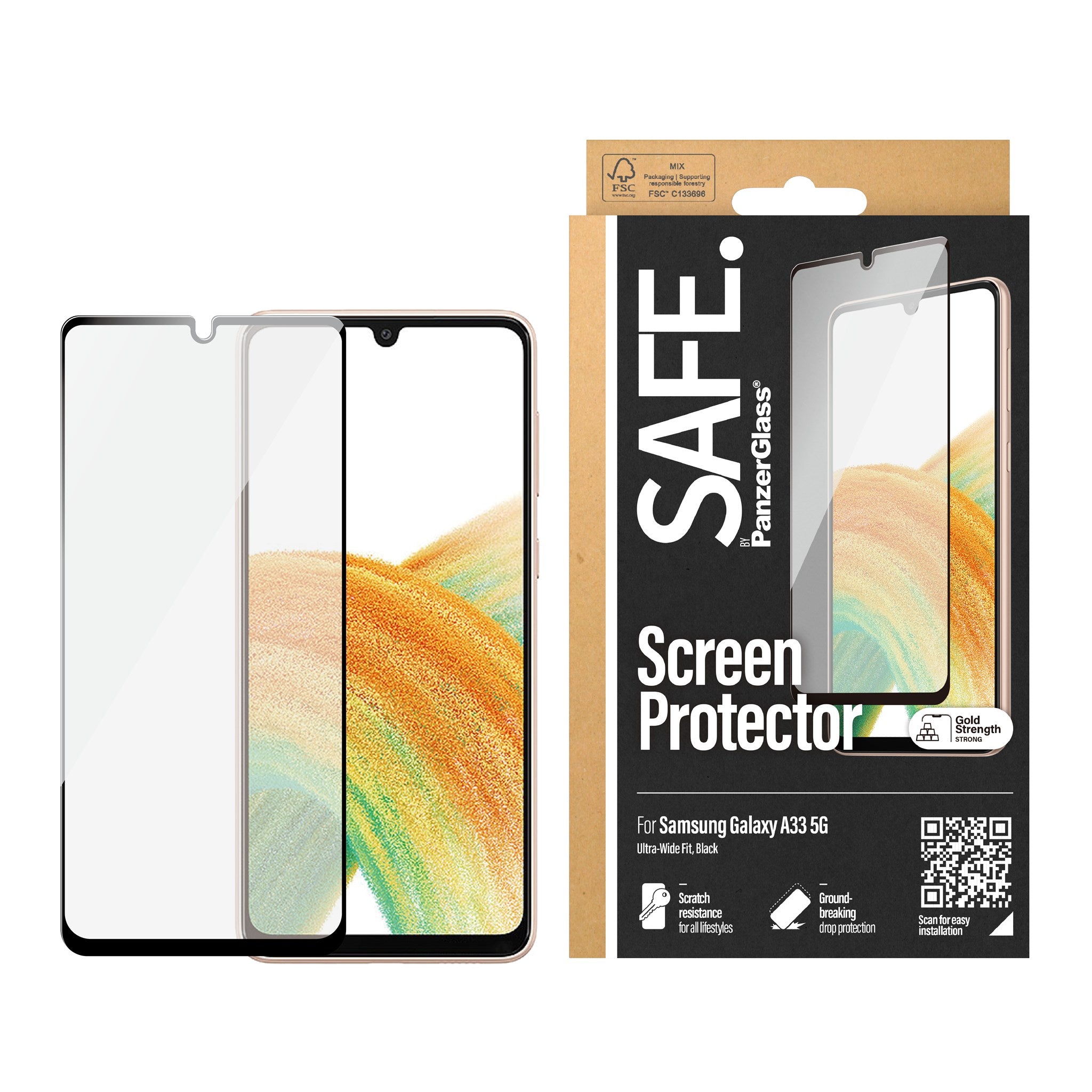 SAFE. by PanzerGlass® Displayschutz Samsung Galaxy A33 5G