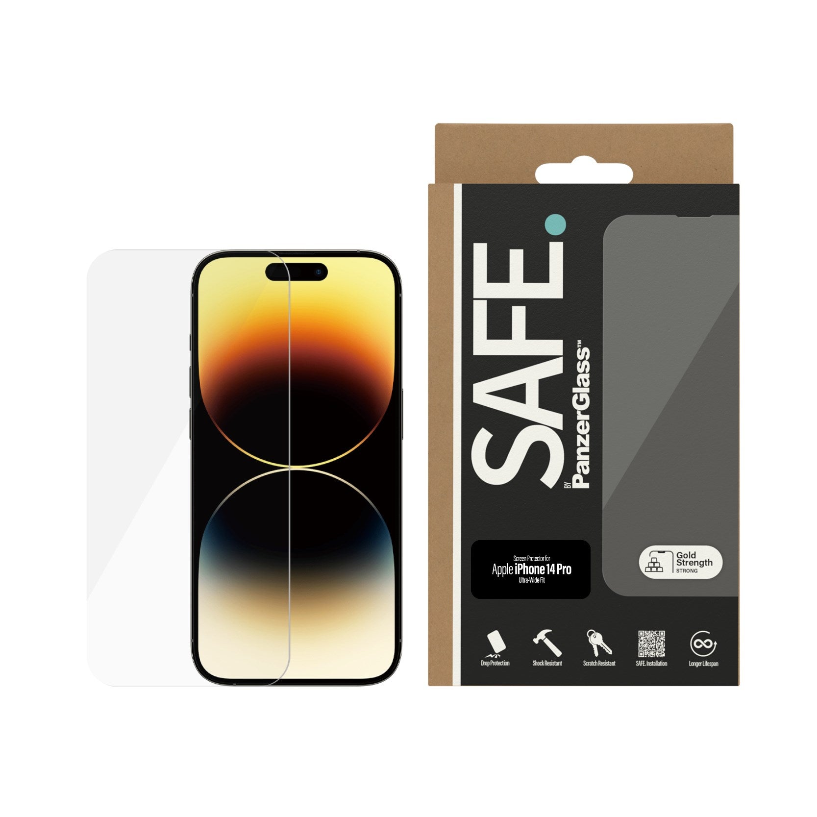 SAFE. by PanzerGlass® Displayschutz iPhone 14 Pro | Ultra-Wide Fit