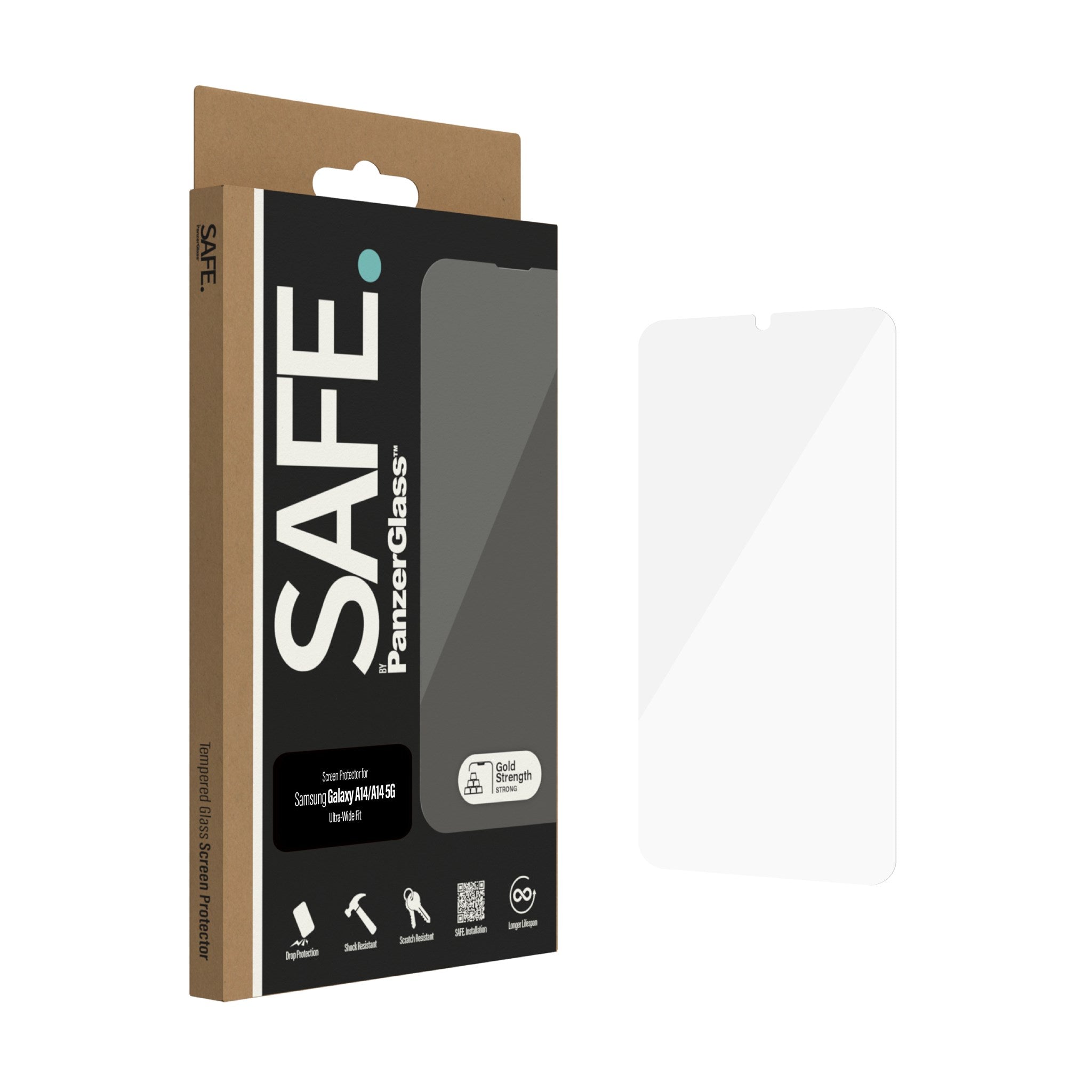 SAFE. by PanzerGlass® Displayschutz Samsung Galaxy A14 | A14 5G | Ultra-Wide Fit