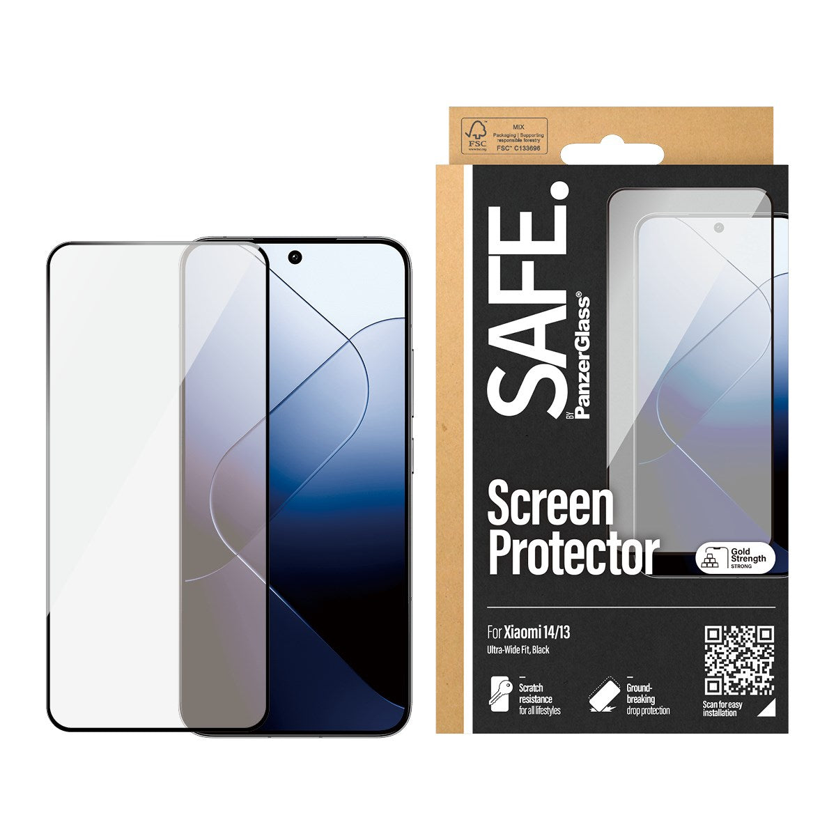 SAFE. by PanzerGlass® Displayschutz Xiaomi 14 | 13 | Ultra-Wide Fit
