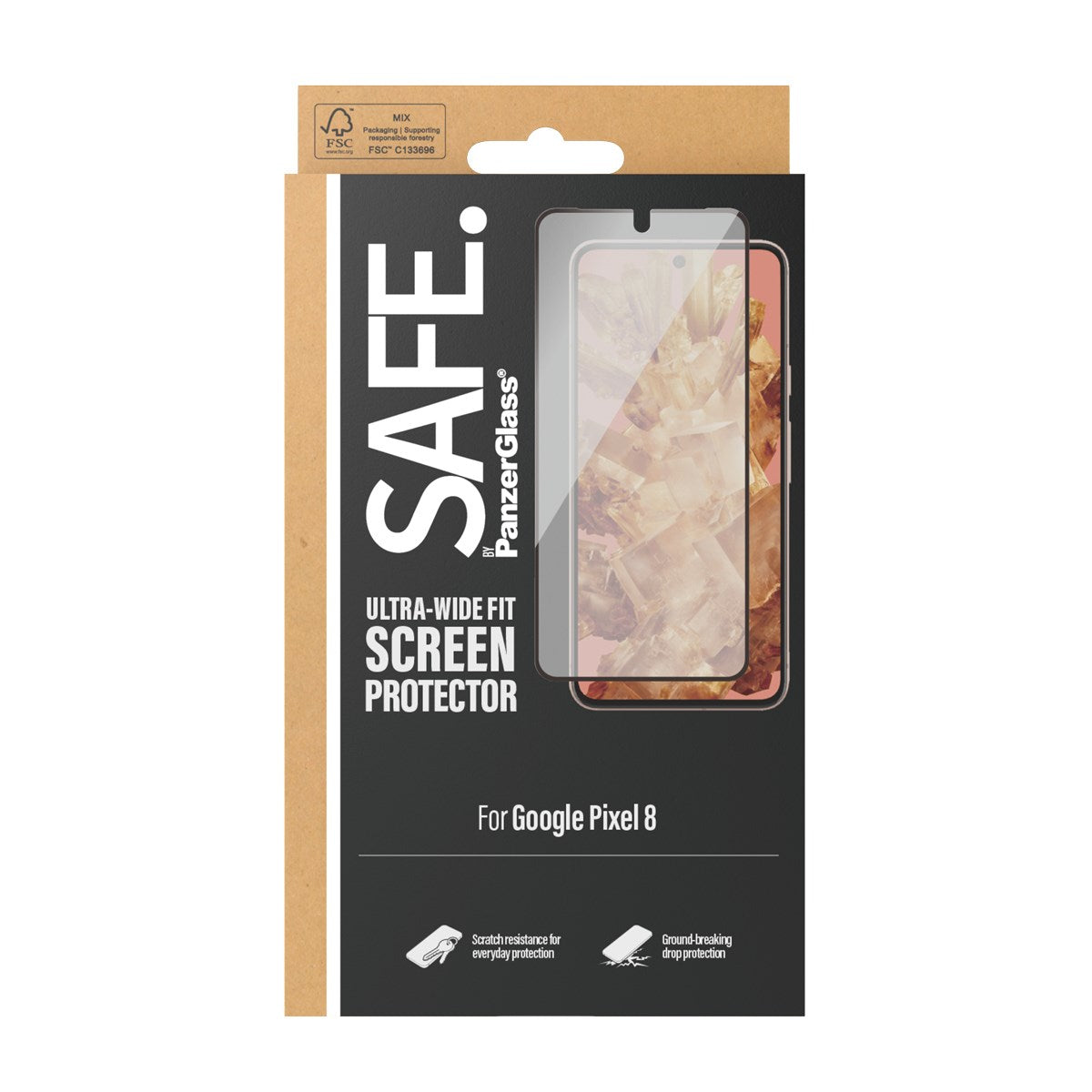 SAFE. by PanzerGlass® Displayschutz Google Pixel 8 | Ultra-Wide Fit