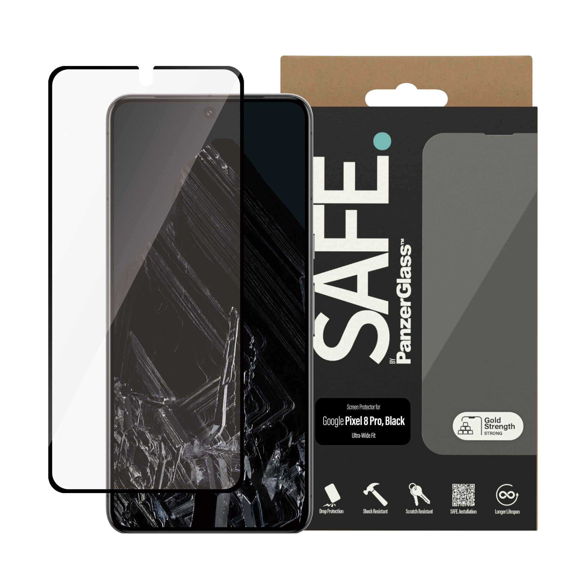SAFE. by PanzerGlass® Displayschutz Google Pixel 8 Pro | Ultra-Wide Fit