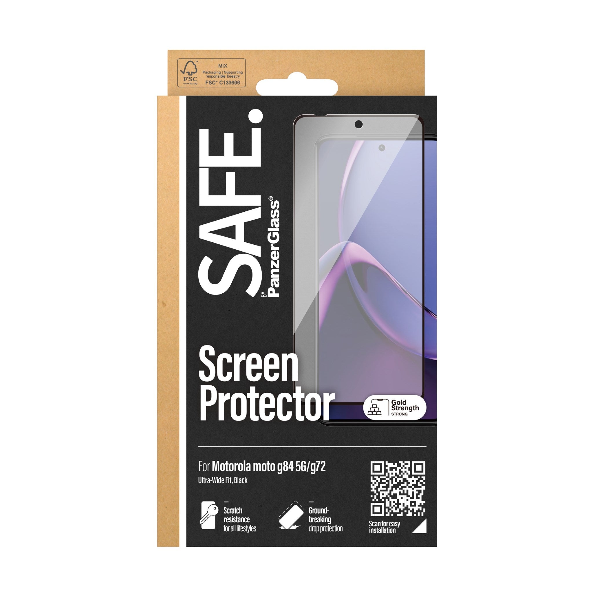 SAFE. by PanzerGlass® Displayschutz Motorola G84 5G | G72 | Ultra-Wide Fit