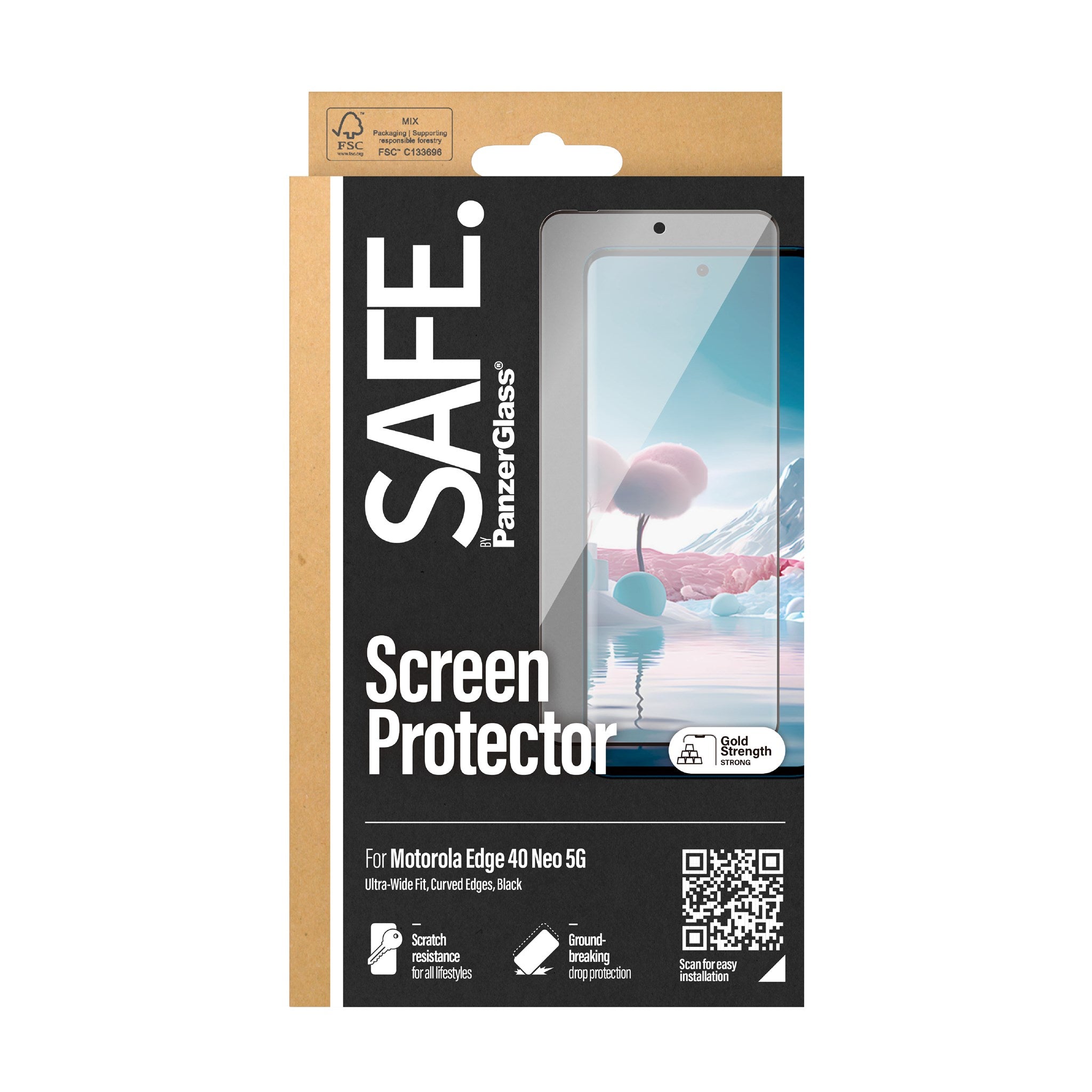 SAFE. by PanzerGlass® Displayschutz Motorola Edge 40 Neo | Ultra-Wide Fit