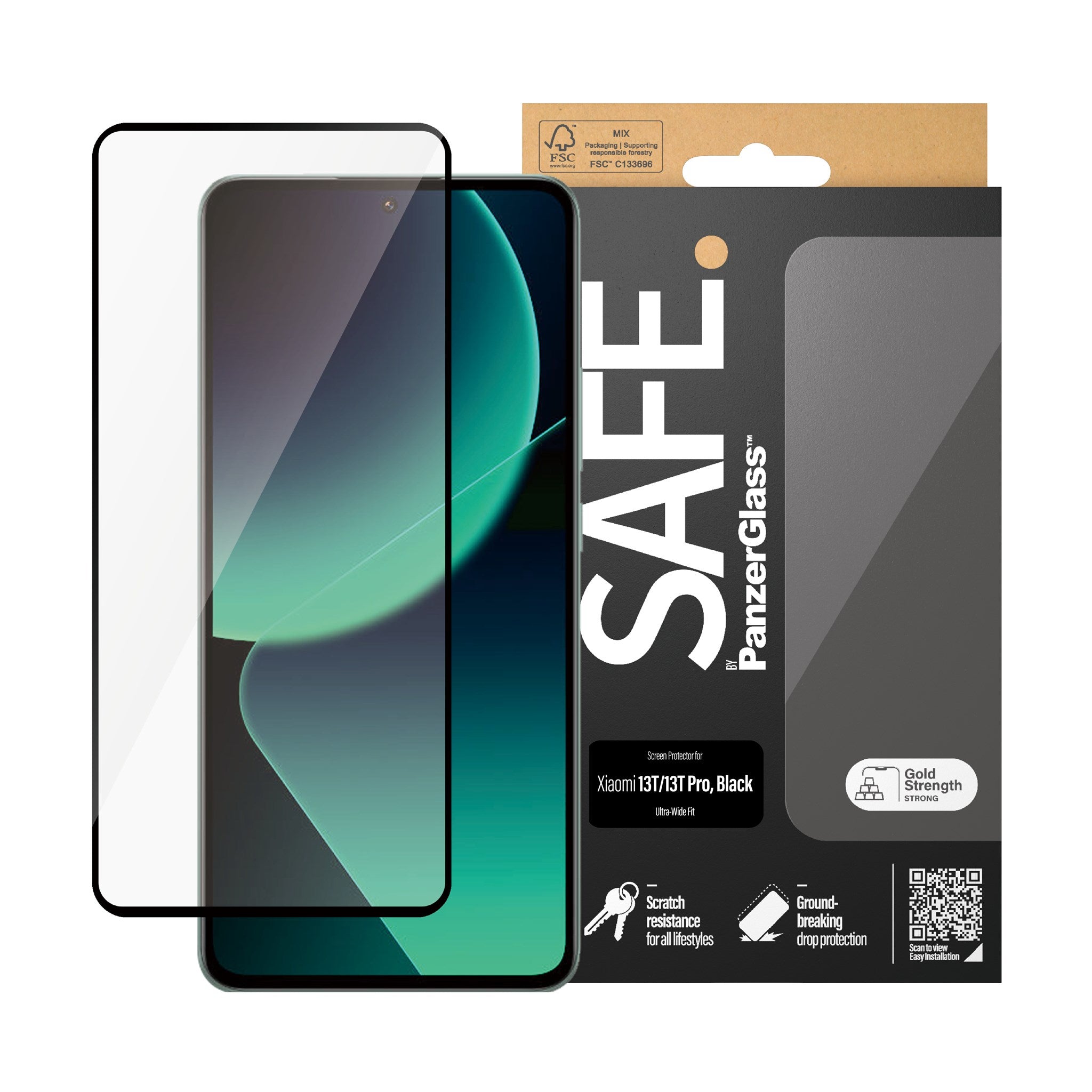 SAFE. by PanzerGlass® Displayschutz Xiaomi 13T | 13T Pro | Ultra-Wide Fit