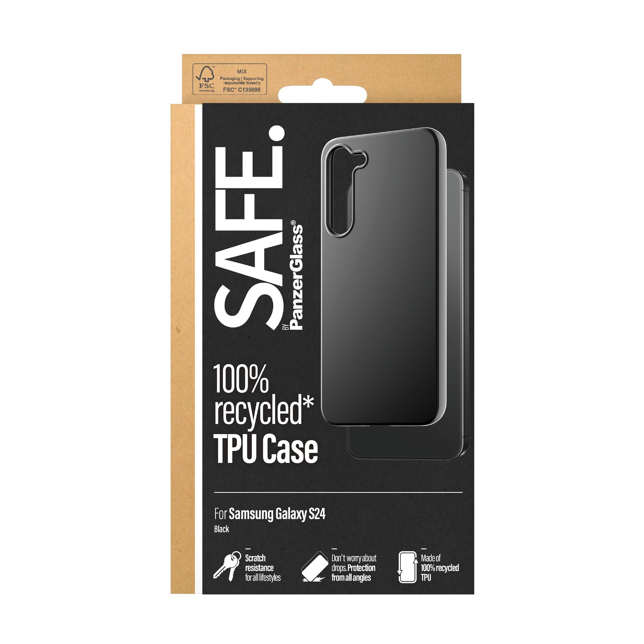 SAFE. by PanzerGlass® TPU Case Samsung Galaxy S24 | Schwarz