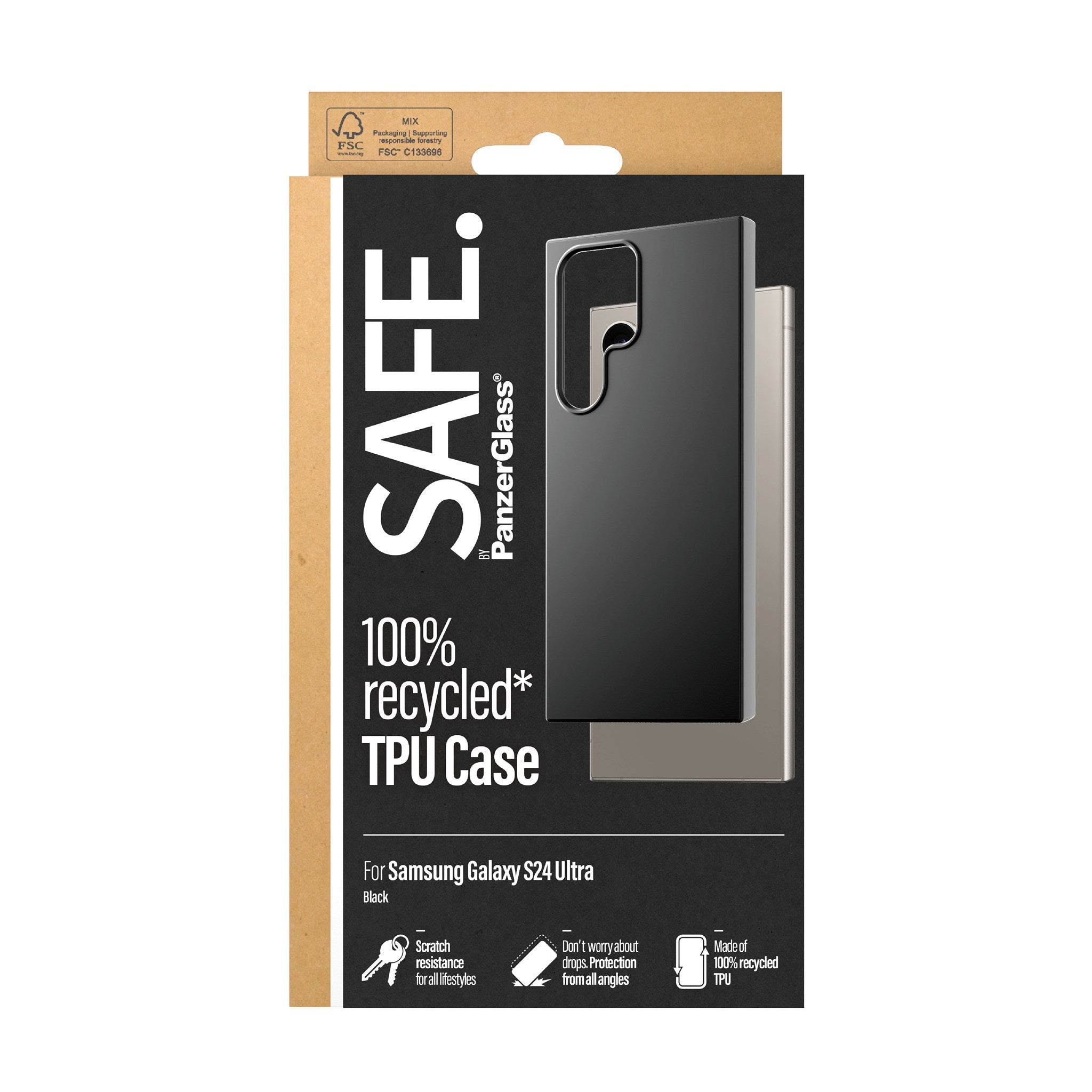 SAFE. by PanzerGlass® TPU Case Samsung Galaxy S24 Ultra | Schwarz