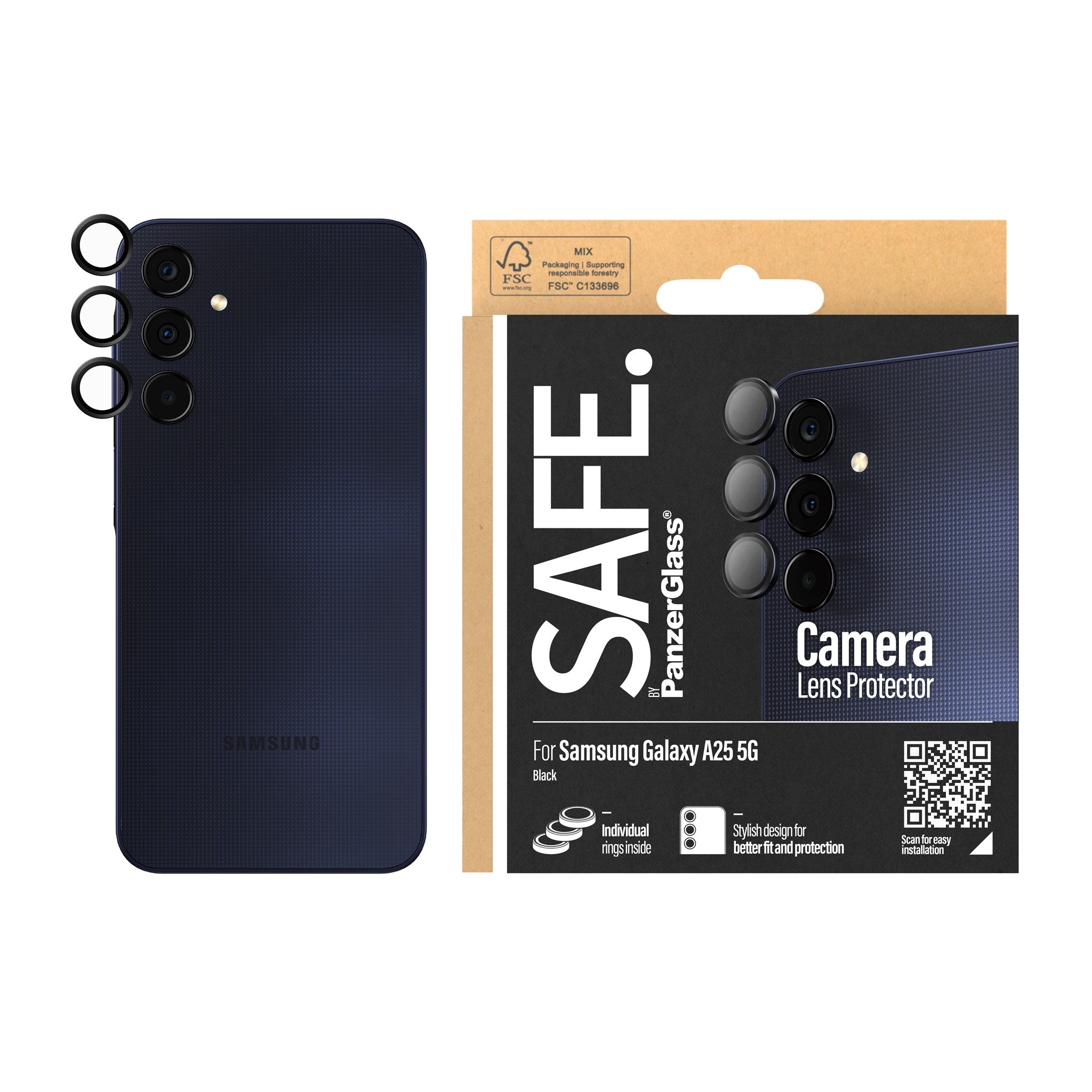 SAFE. by PanzerGlass® Kameraschutz Schwarz Samsung Galaxy  A25 5G
