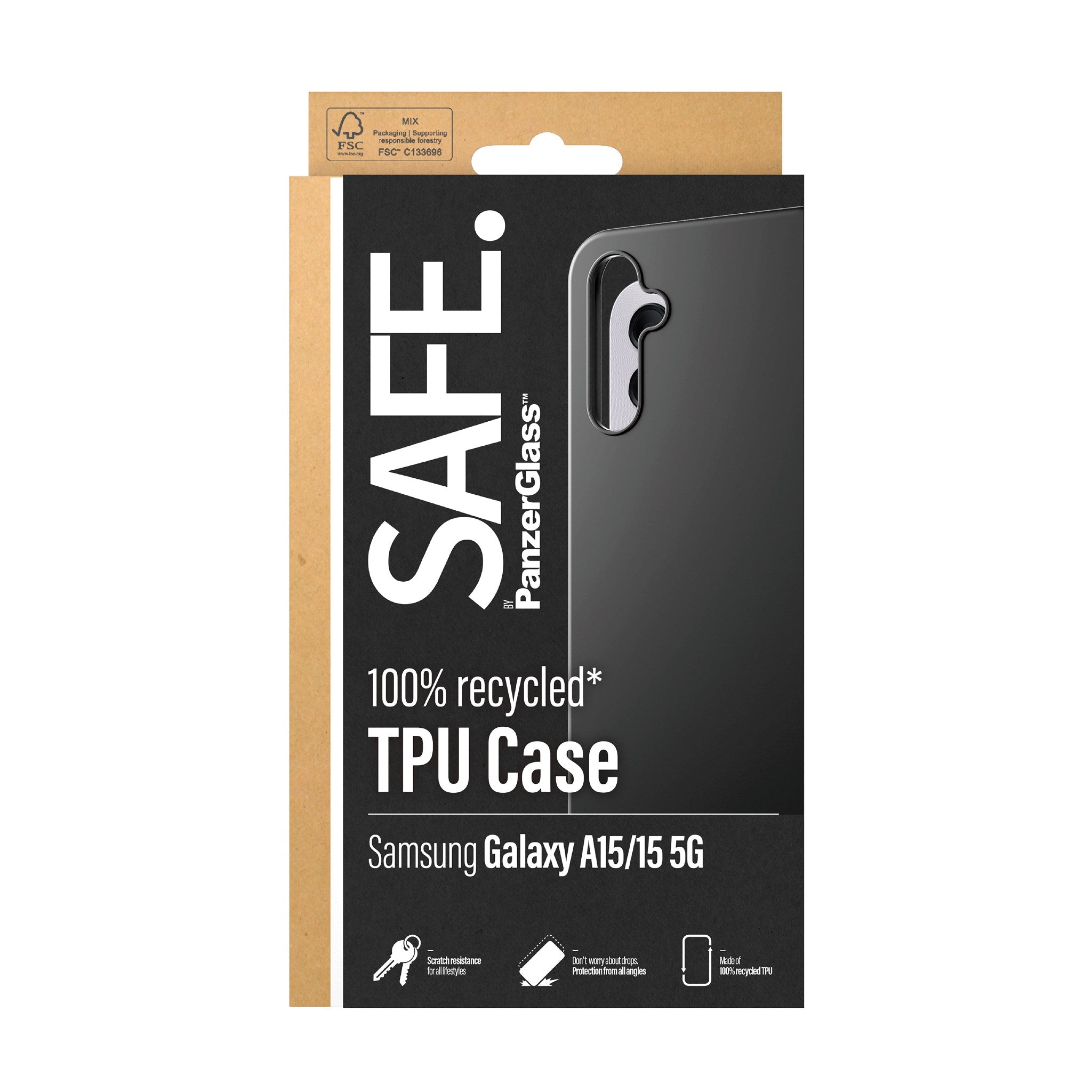SAFE. by PanzerGlass® TPU Case Samsung Galaxy A15 | A15 5G | Schwarz