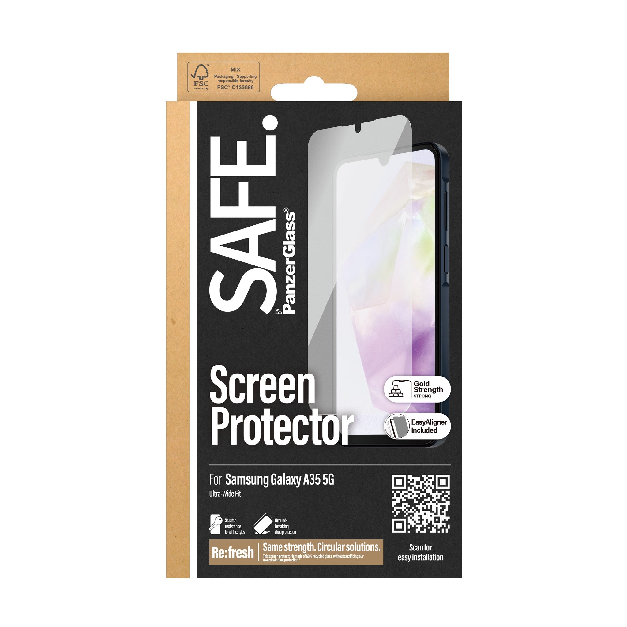 SAFE. by PanzerGlass® Displayschutz Samsung Galaxy A35 5G | Ultra-Wide Fit