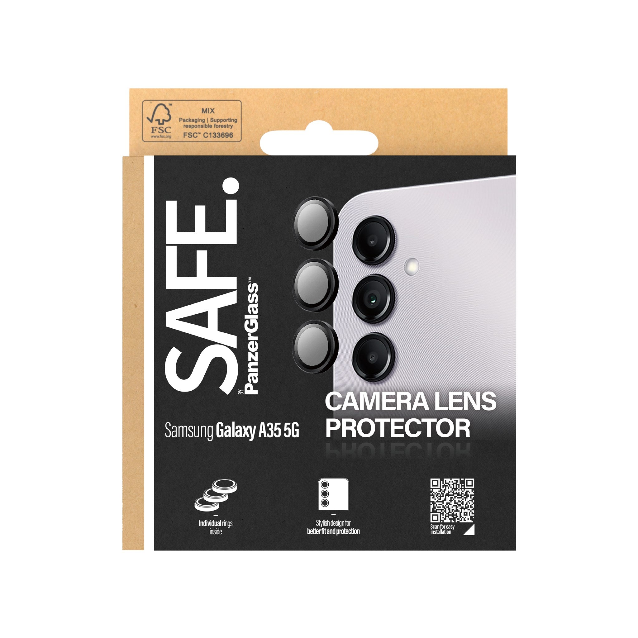 SAFE. by PanzerGlass® Kameraschutz Schwarz Samsung Galaxy A35 5G
