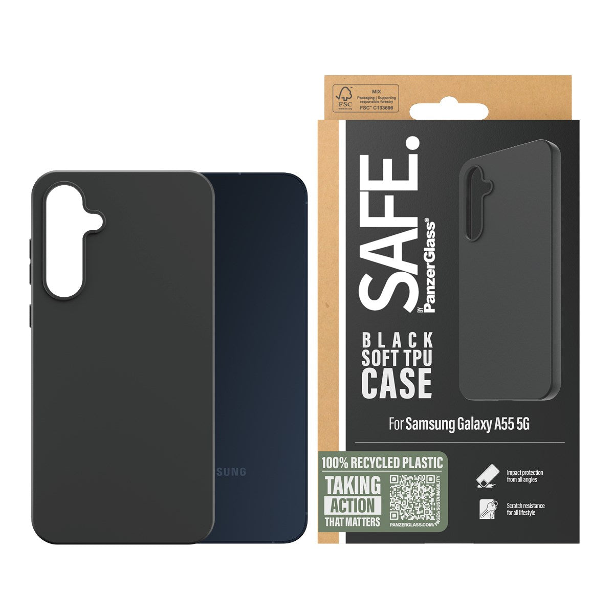 SAFE. by PanzerGlass® TPU Case Samsung Galaxy A55 5G | Schwarz