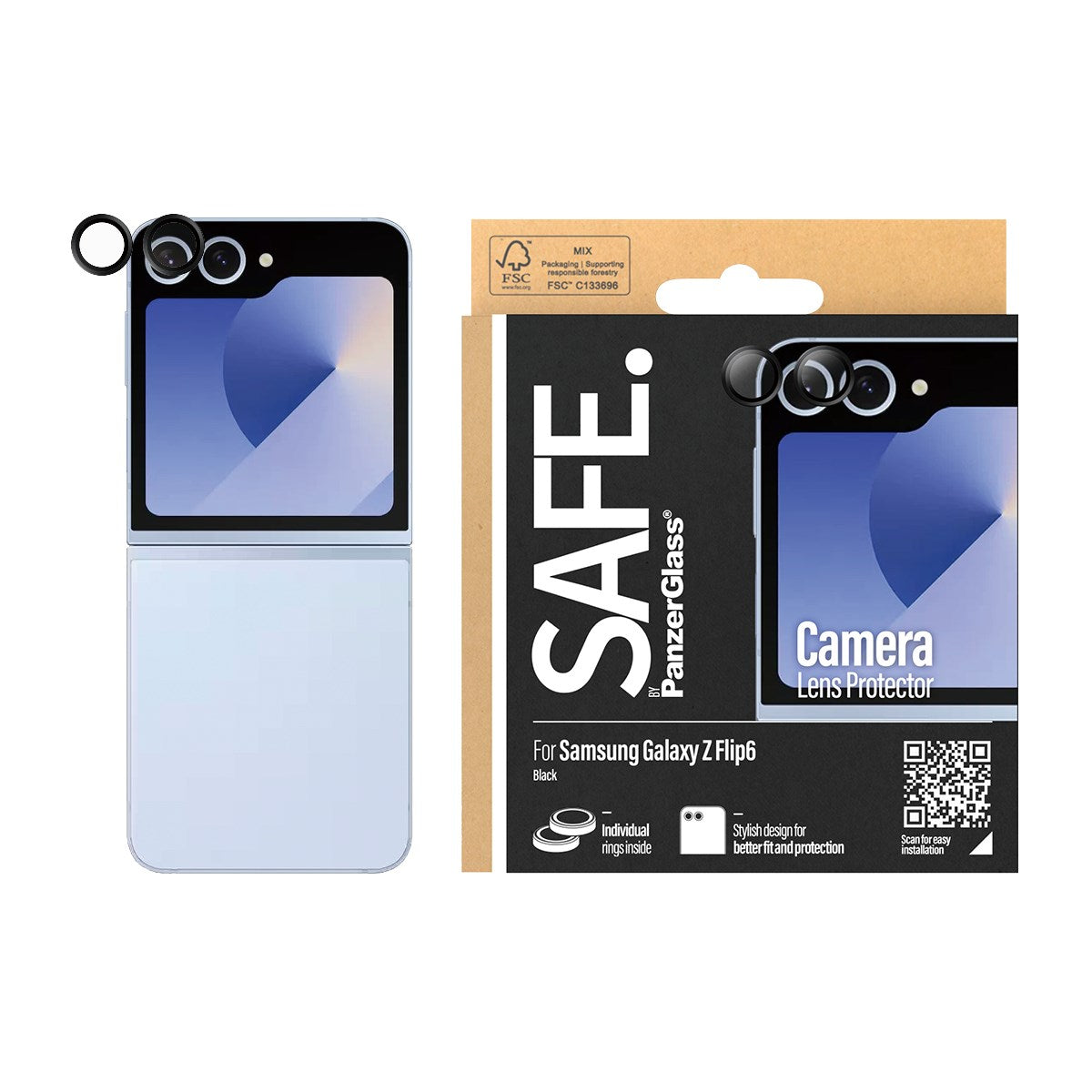 SAFE. by PanzerGlass® Kameraschutz Schwarz Samsung Galaxy Z Flip6