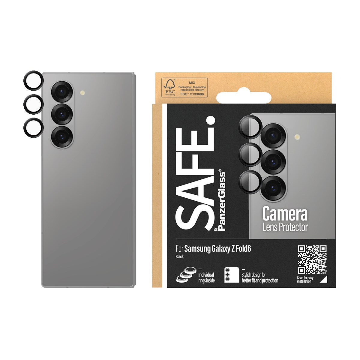 SAFE. by PanzerGlass® Kameraschutz Schwarz Samsung Galaxy Z Fold6