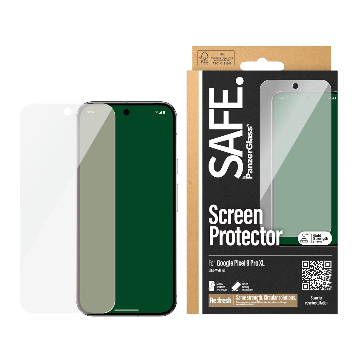SAFE. by PanzerGlass® Displayschutz Google Pixel 9 Pro XL | Ultra-Wide Fit
