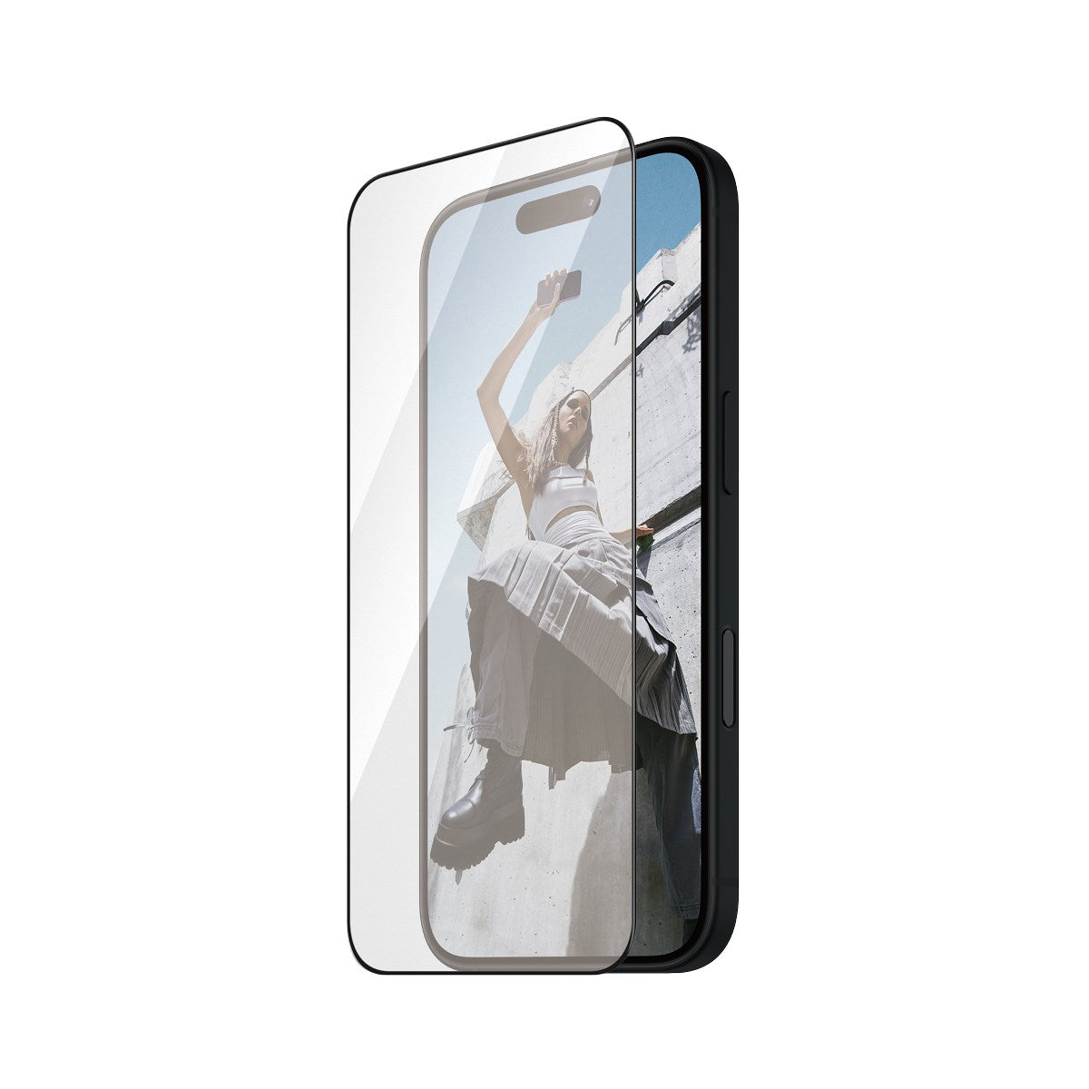 SAFE. by PanzerGlass® Displayschutz m. Schwarz Rahmen iPhone 16 | 15 | Ultra-Wide Fit