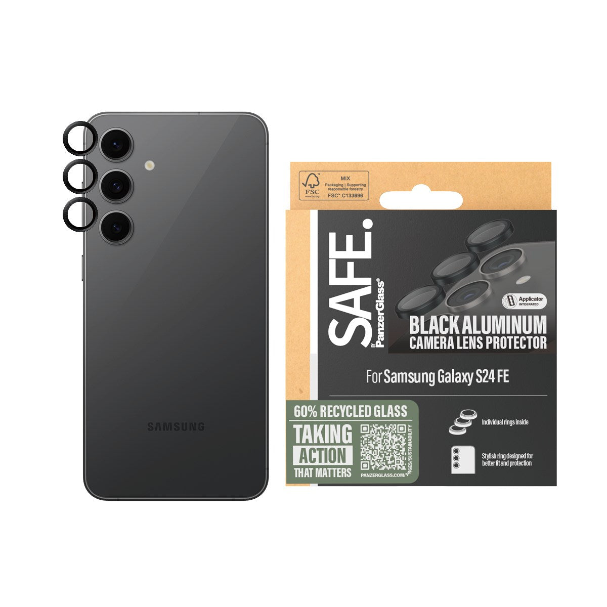 SAFE. by PanzerGlass® Kameraschutz Schwarz Samsung Galaxy S24 FE