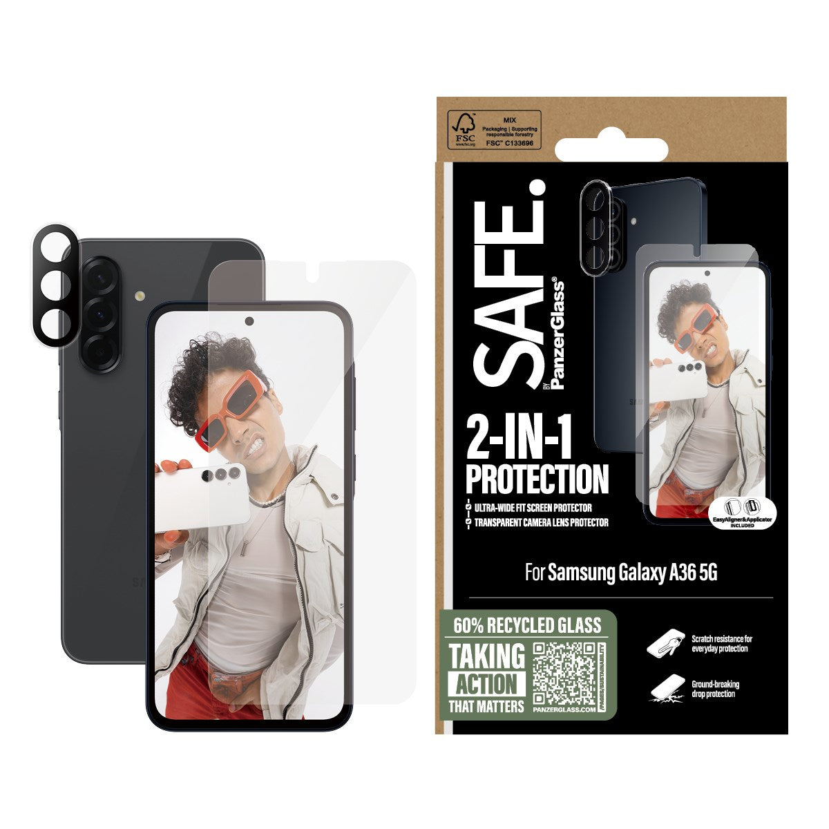 SAFE. by PanzerGlass® 2-in-1 Set Samsung Galaxy A36 5G