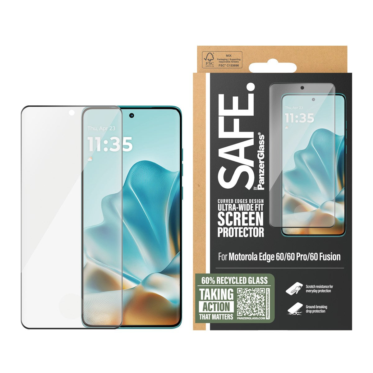 SAFE. by PanzerGlass® Displayschutz Motorola Edge 60 | 60 Pro | 60 Fusion | Ultra-Wide Fit