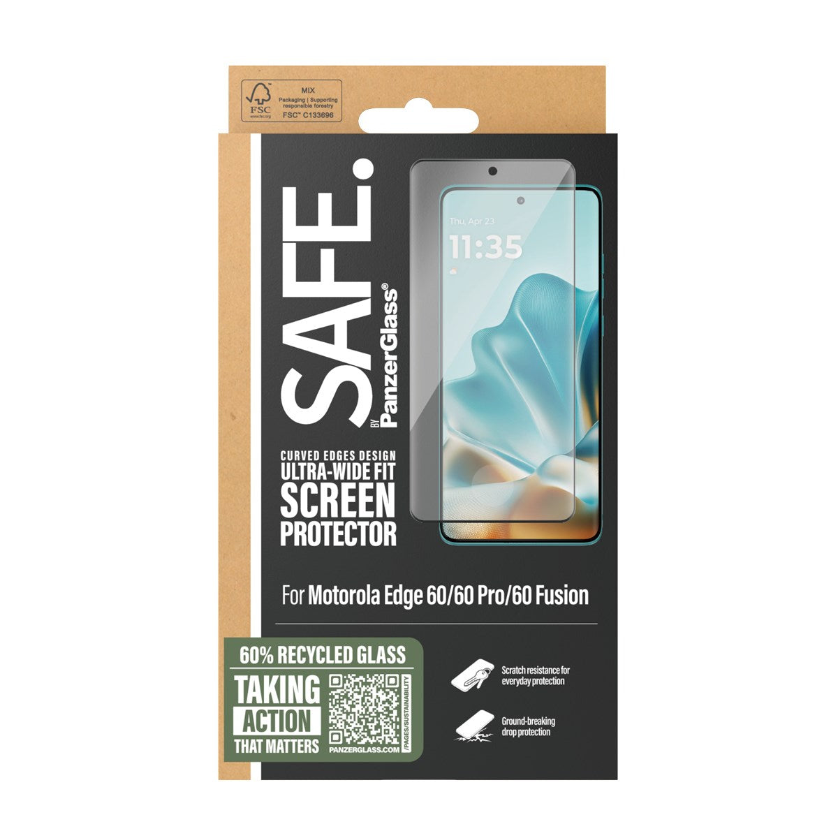 SAFE. by PanzerGlass® Displayschutz Motorola Edge 60 | 60 Pro | 60 Fusion | Ultra-Wide Fit