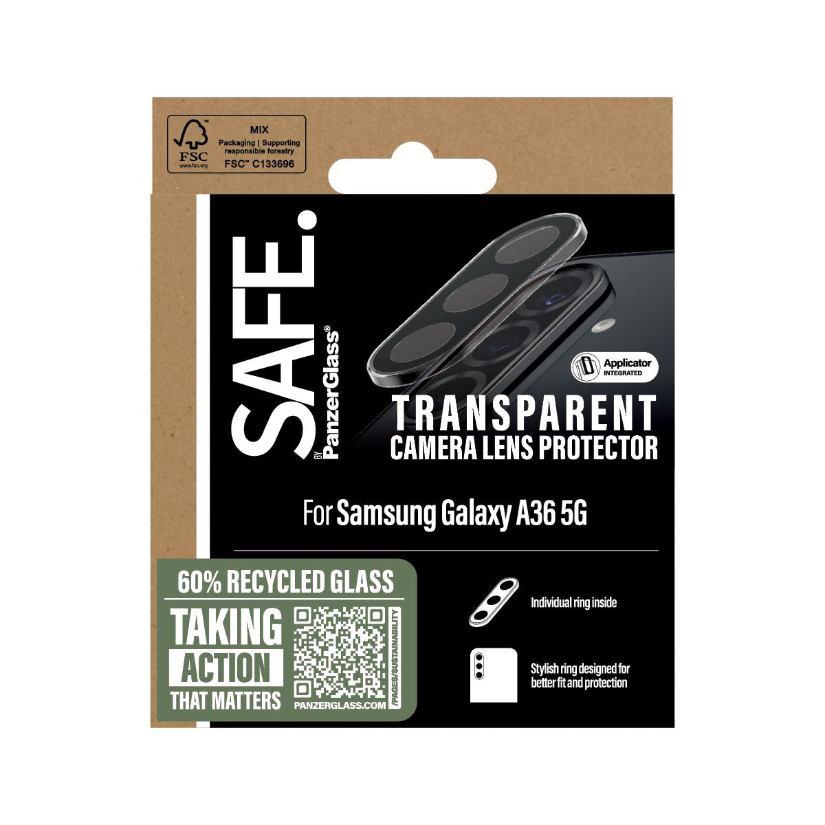SAFE. by PanzerGlass® Kameraschutz Transparent Samsung Galaxy A36 5G