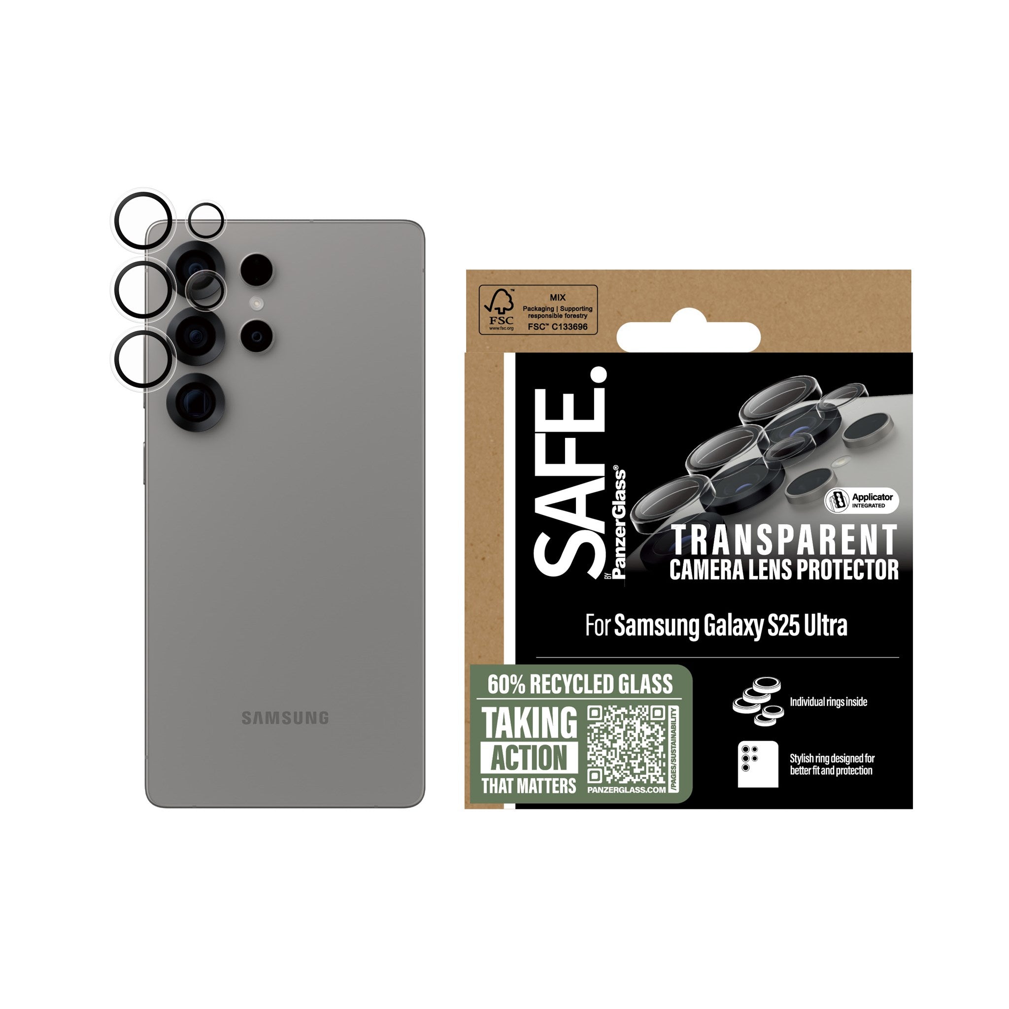 SAFE. by PanzerGlass® Kameraschutz Transparent Samsung Galaxy S25 Ultra