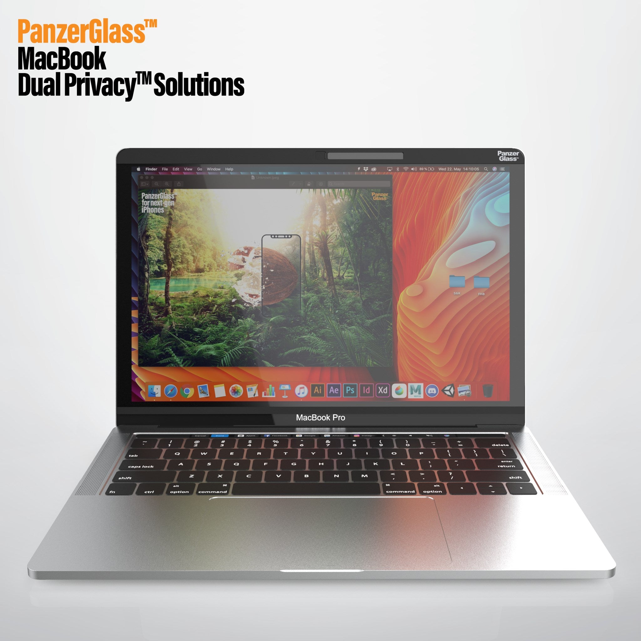 PanzerGlass™ MacBook  Pro | Air 13″ - Dual Privacy™| Displayschutzglas 2