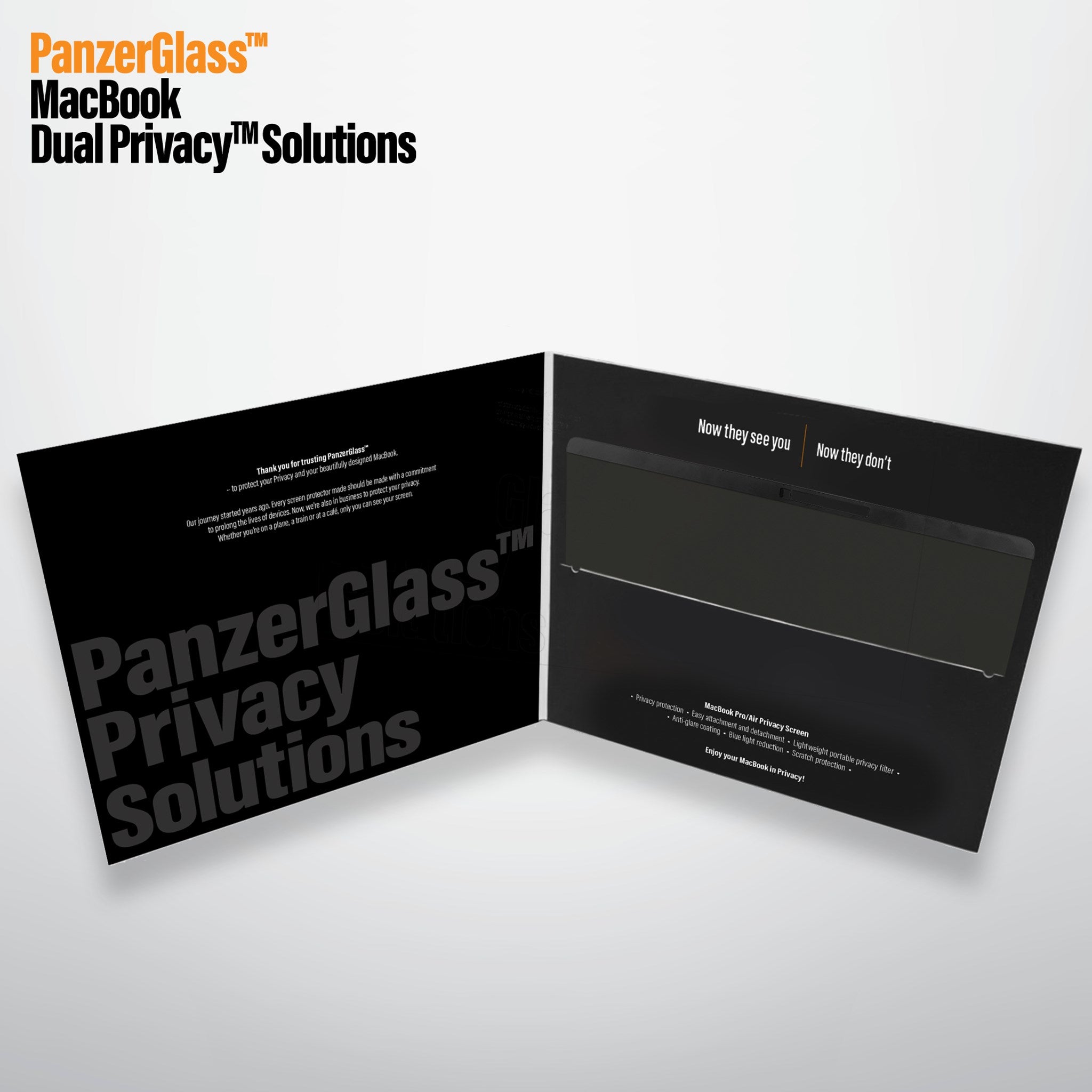 PanzerGlass™ MacBook  Pro | Air 13″ - Dual Privacy™| Displayschutzglas 11