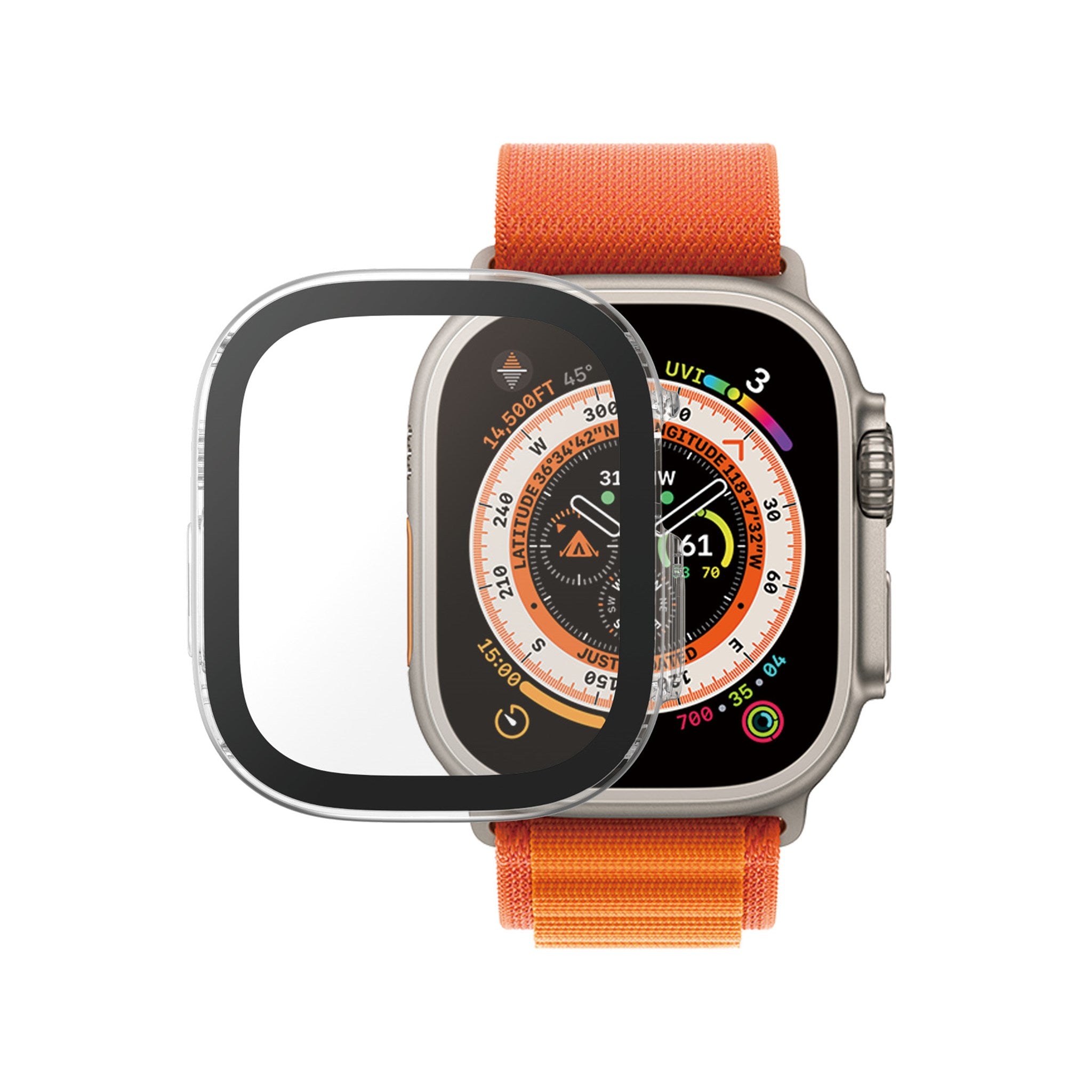PanzerGlass® Full Body Transparent m. D3O® Apple Watch Ultra | Ultra 2 | 49mm