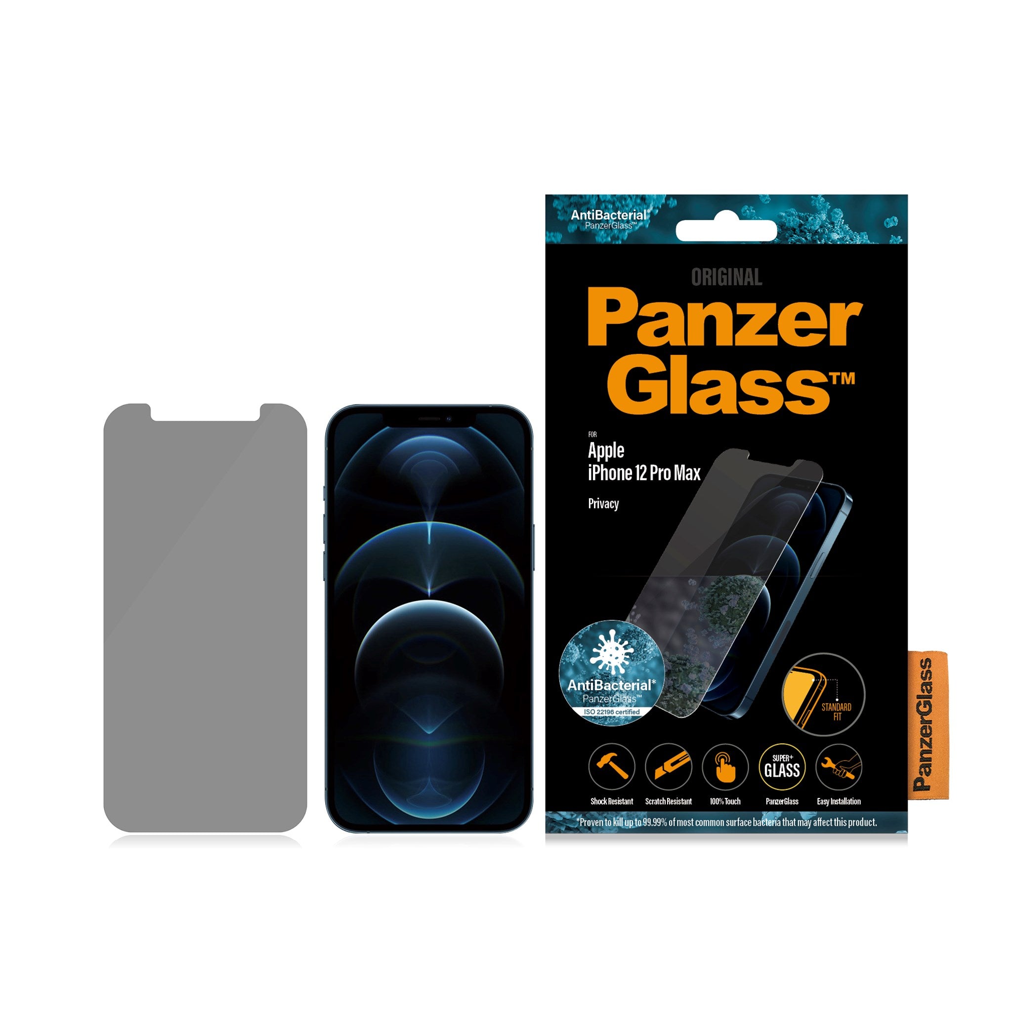 PanzerGlass® Privacy Displayschutzglas iPhone 12 Pro Max | Standard Fit